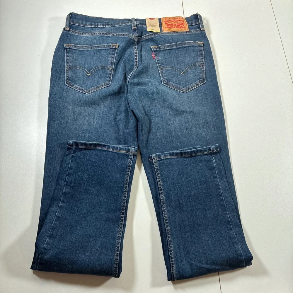 NEW‎ Levi's 511 Slim Jeans 33x32 Blue Stretch WaterLess USA Cowboy